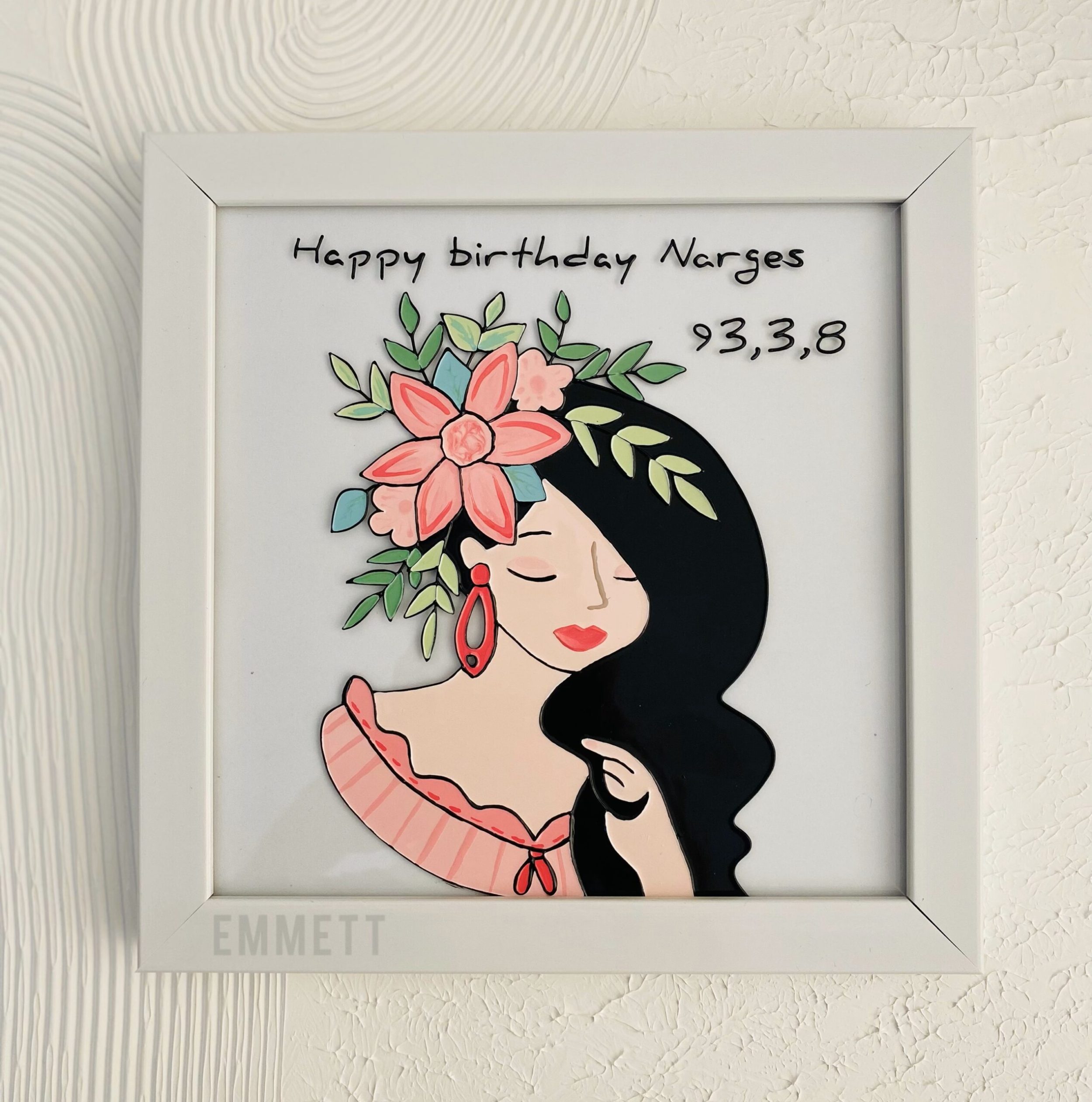 IMG_2963 تابلو ویترای طرح دختر - Image 1