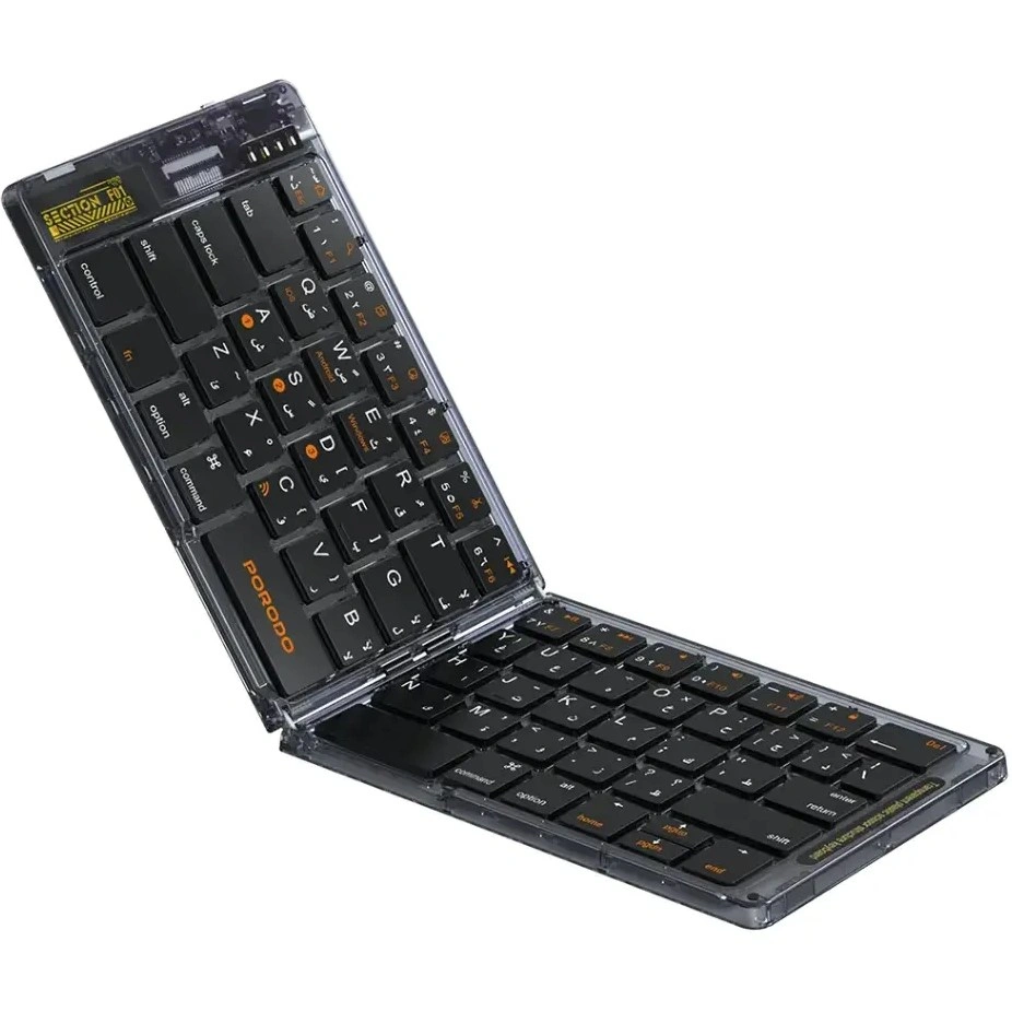 k12 خرید کیبورد تاشو بلوتوثی پرودو PORODO CRYSTAL SHELL ETK03 - Image 1